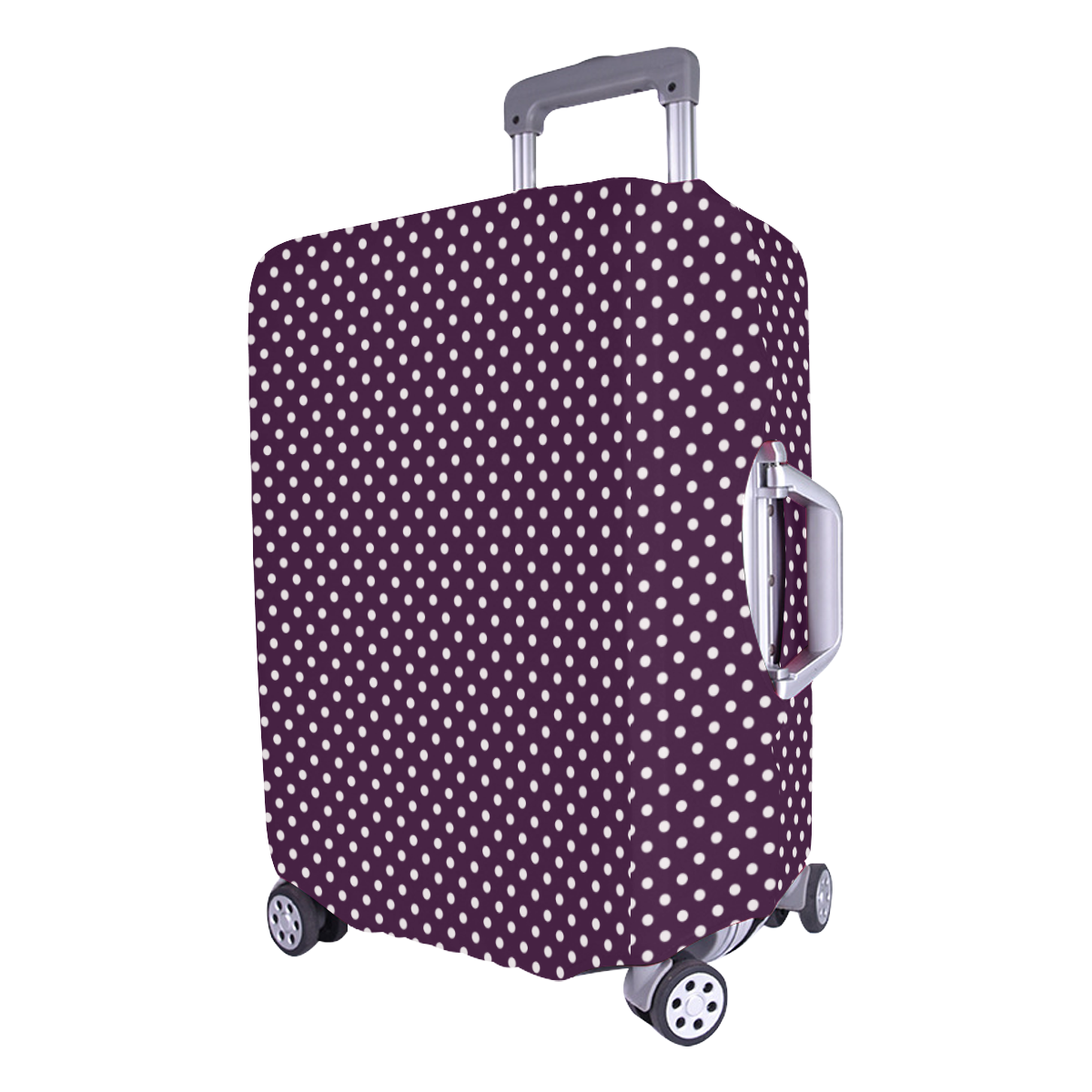 Burgundy polka dots Luggage Cover/Large 26"-28"