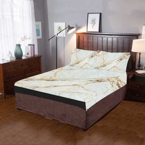 Marble Gold Pattern 3-Piece Bedding Set