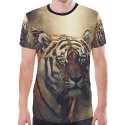 Tiger Tiger Eyes Burning Bright New All Over Print T-shirt for Men (Model T45)