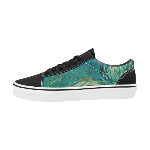 skate paint003 Women's Low Top Skateboarding Shoes (Model E001-2)