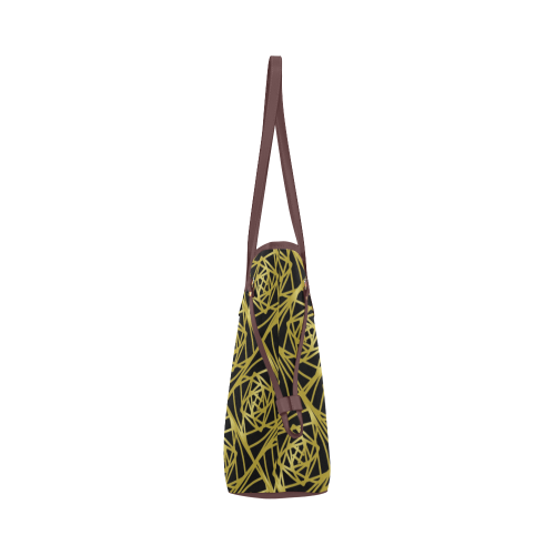 Gold Lining Clover Canvas Tote Bag (Model 1661)