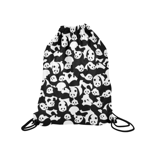 Panda Pattern Medium Drawstring Bag Model 1604 (Twin Sides) 13.8"(W) * 18.1"(H)
