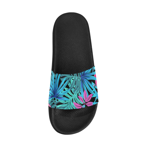 Pretty Leaves 4A by JamColors Women's Slide Sandals (Model 057)