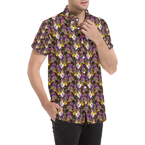 Bouquet20170401_by_JAMColors Men's All Over Print Short Sleeve Shirt (Model T53)