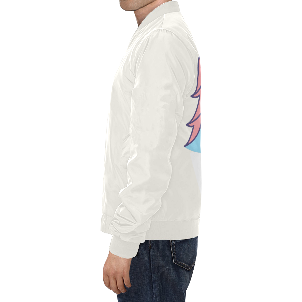 Queer blue unicorn white All Over Print Bomber Jacket for Men (Model H19)