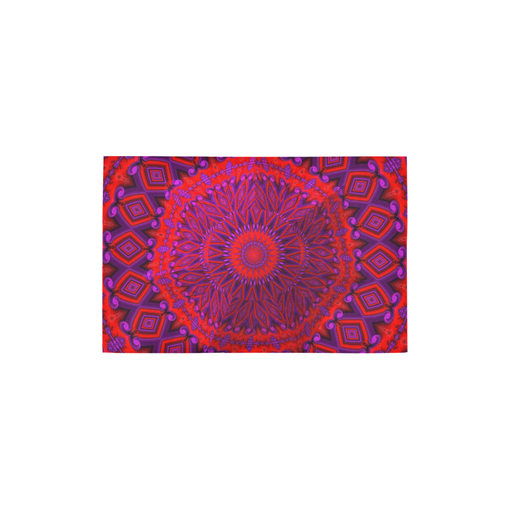 Indian Blanket Under Glass Fractal Abstract Area Rug 2'7"x 1'8‘’