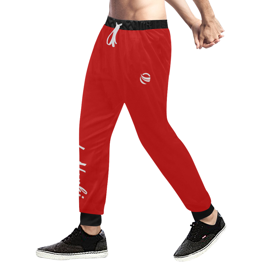 LaMonki red/ black (front) Men's All Over Print Sweatpants (Model L11)