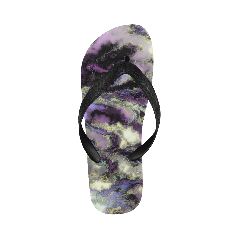 Purple marble Flip Flops for Men/Women (Model 040)