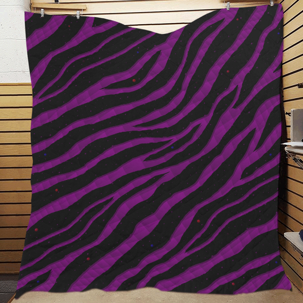Ripped SpaceTime Stripes - Purple Quilt 70"x80"