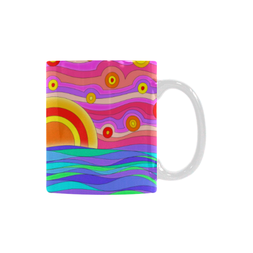 Psychedelic Sunset by ArtformDesigns Custom White Mug (11OZ)