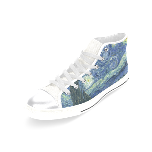 Starry Night Canvas High Tops Women's Classic High Top Canvas Shoes (Model 017)