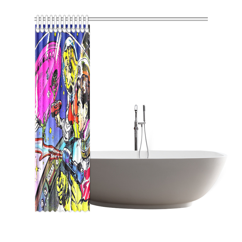 Battle in Space 2 Shower Curtain 72"x72"