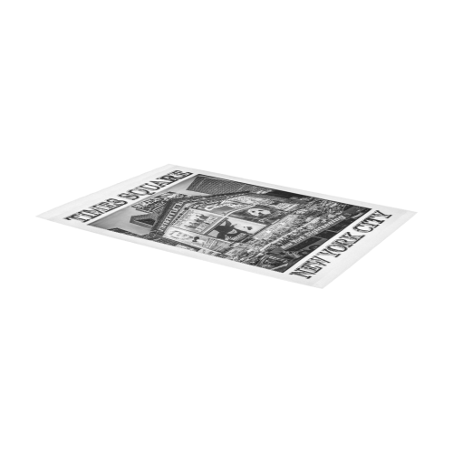 Times Square II poster (B&W vertical) Area Rug 7'x3'3''