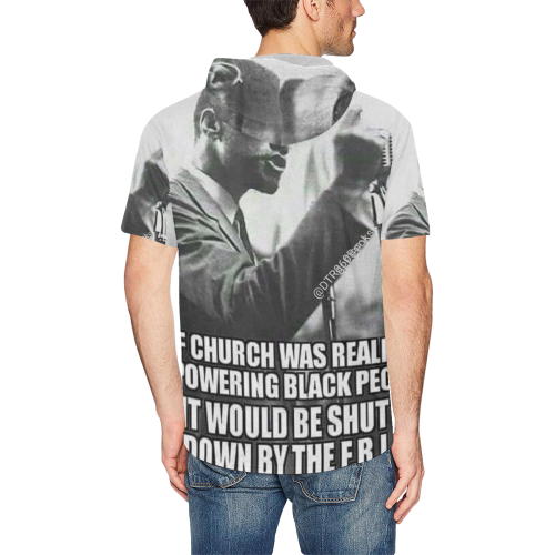shut down church All Over Print Short Sleeve Hoodie for Men (Model H32)
