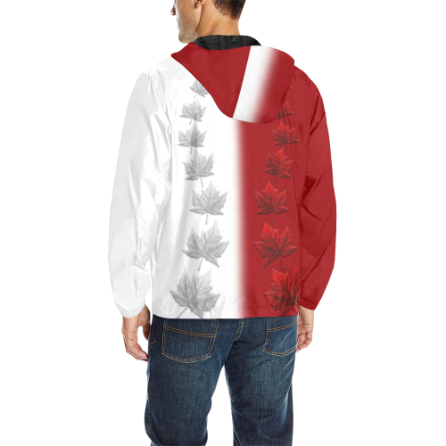 2 Tone Canada Jacket All Over Print Quilted Windbreaker for Men (Model H35)
