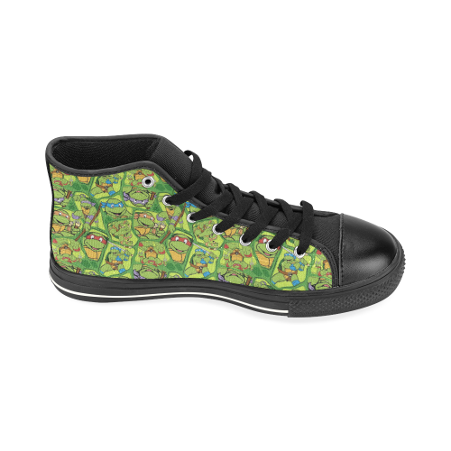 Teenage Mutant Ninja Turtles (TMNT) High Top Canvas Women's Shoes/Large Size (Model 017)