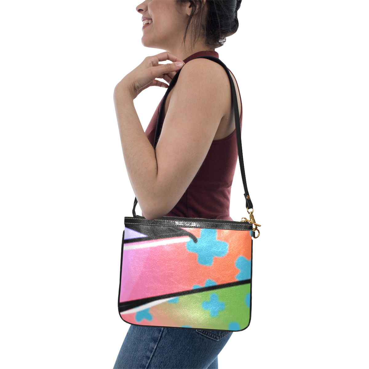 Pop Art Effect v2 Small Shoulder Bag (Model 1710)