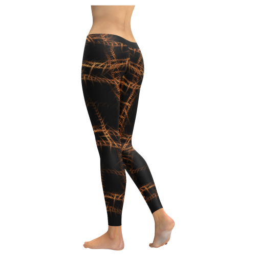 Trapped Women's Low Rise Leggings (Invisible Stitch) (Model L05)