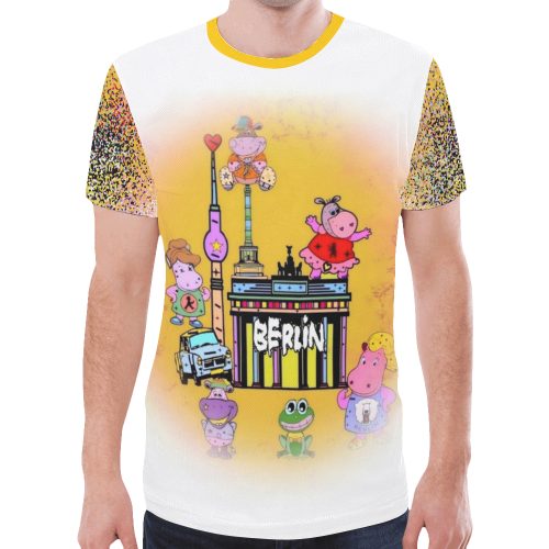 Hippo in Berlin by Nico Bielow New All Over Print T-shirt for Men (Model T45)