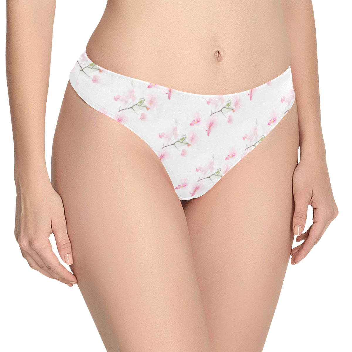 Pattern Orchidées Women's All Over Print Thongs (Model L30)