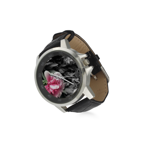 božur Unisex Stainless Steel Leather Strap Watch(Model 202)