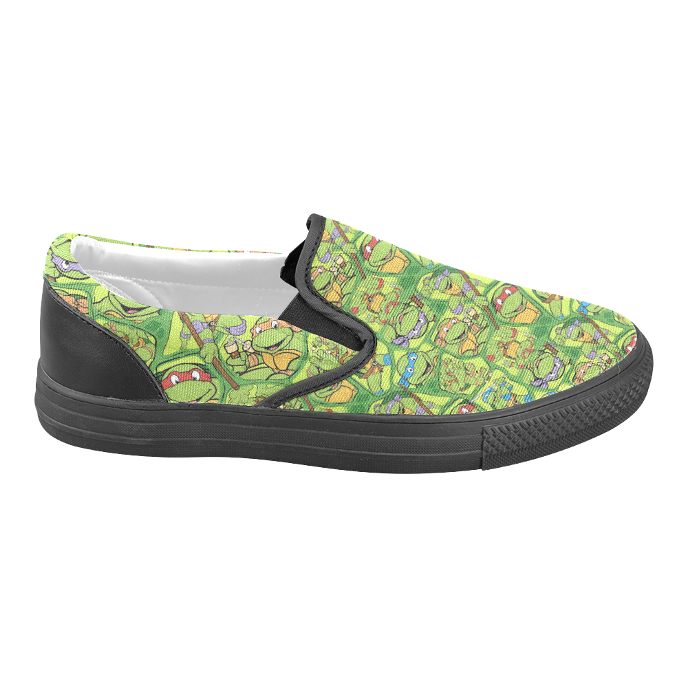 Teenage Mutant Ninja Turtles (TMNT) Slip-on Canvas Shoes for Men/Large Size (Model 019)