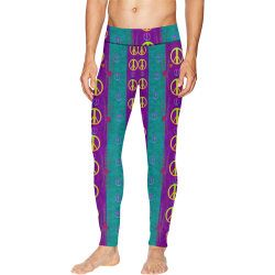 Peace be with us this wonderful year in true love Men's All Over Print Leggings (Model L38)
