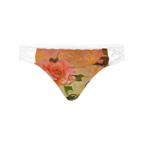 Beautiful flowers Women's Lace Panty (Model L41)
