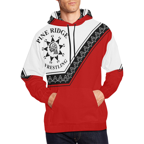 Pine Ridge Wrestling All Over Print Hoodie for Men/Large Size (USA Size) (Model H13)