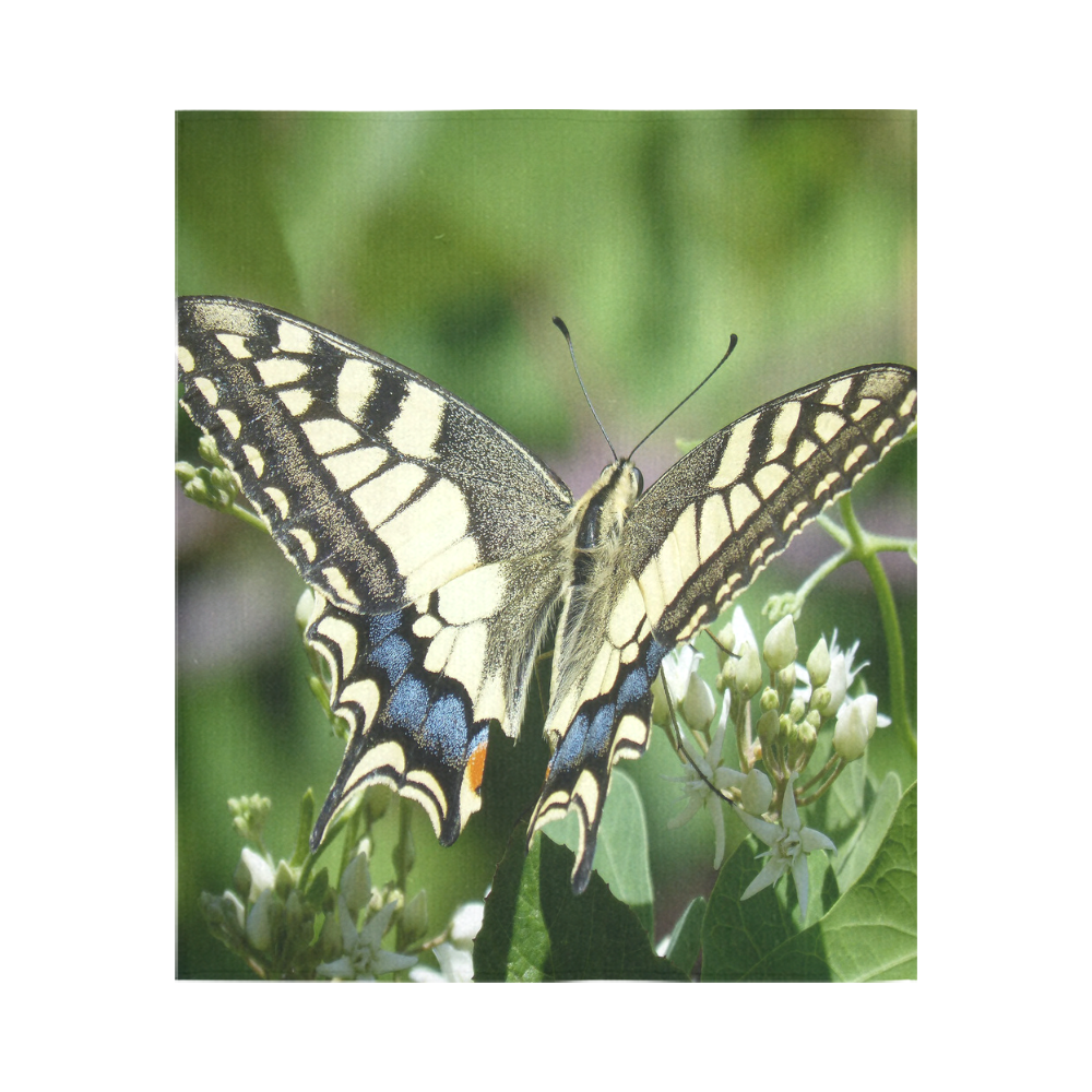 Butterfly 2 Cotton Linen Wall Tapestry 51"x 60"