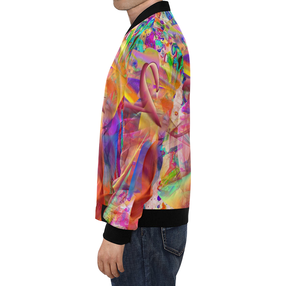 Batic by Nico Bielow All Over Print Bomber Jacket for Men/Large Size (Model H19)