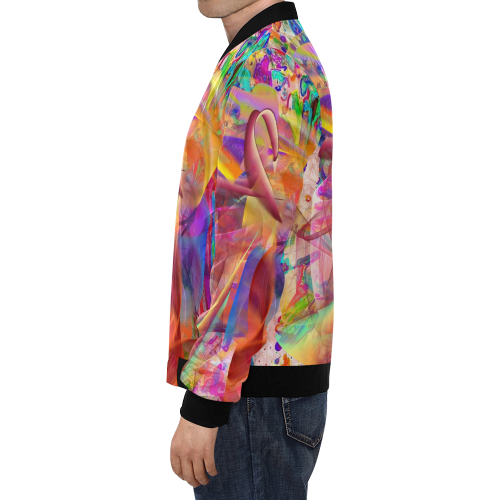 Batic by Nico Bielow All Over Print Bomber Jacket for Men/Large Size (Model H19)