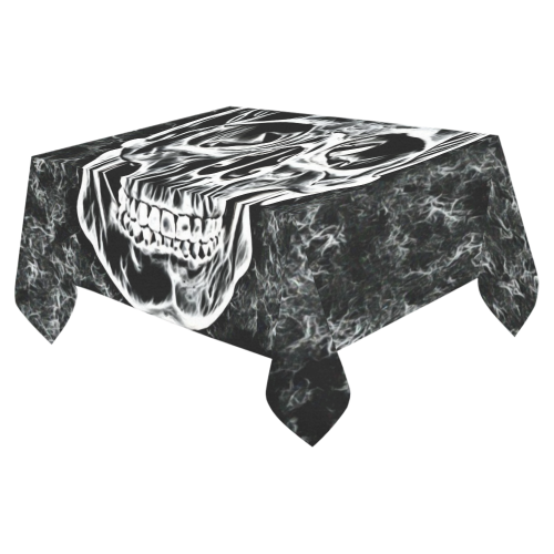 Awesome Crystal Skull Void Energy Altar Cloth Design Darkstar Cotton Linen Tablecloth 52"x 70"