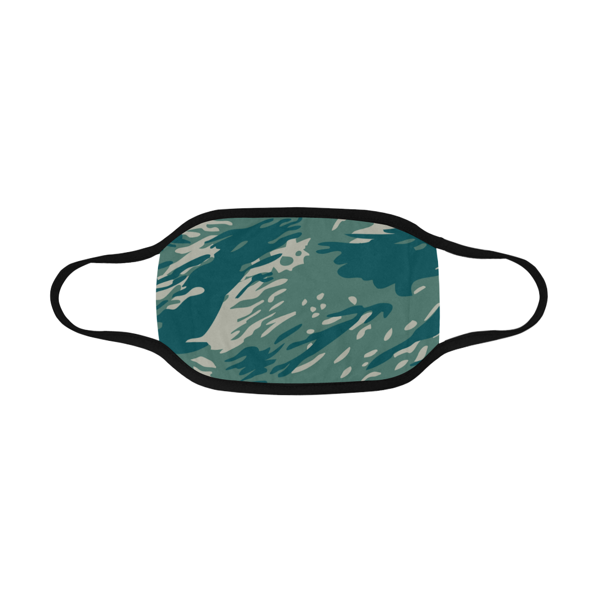 dark blue and green camo Mouth Mask
