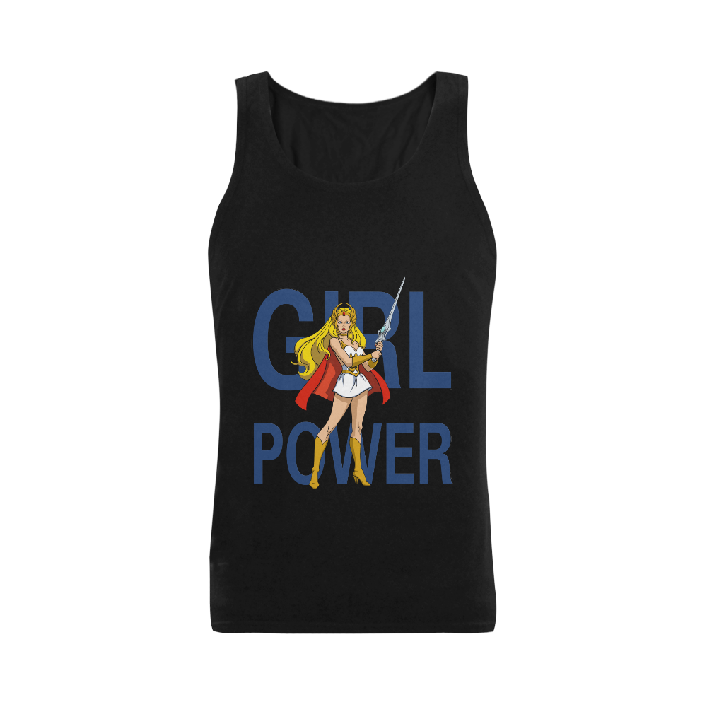 Girl Power (She-Ra) Men's Shoulder-Free Tank Top (Model T33)