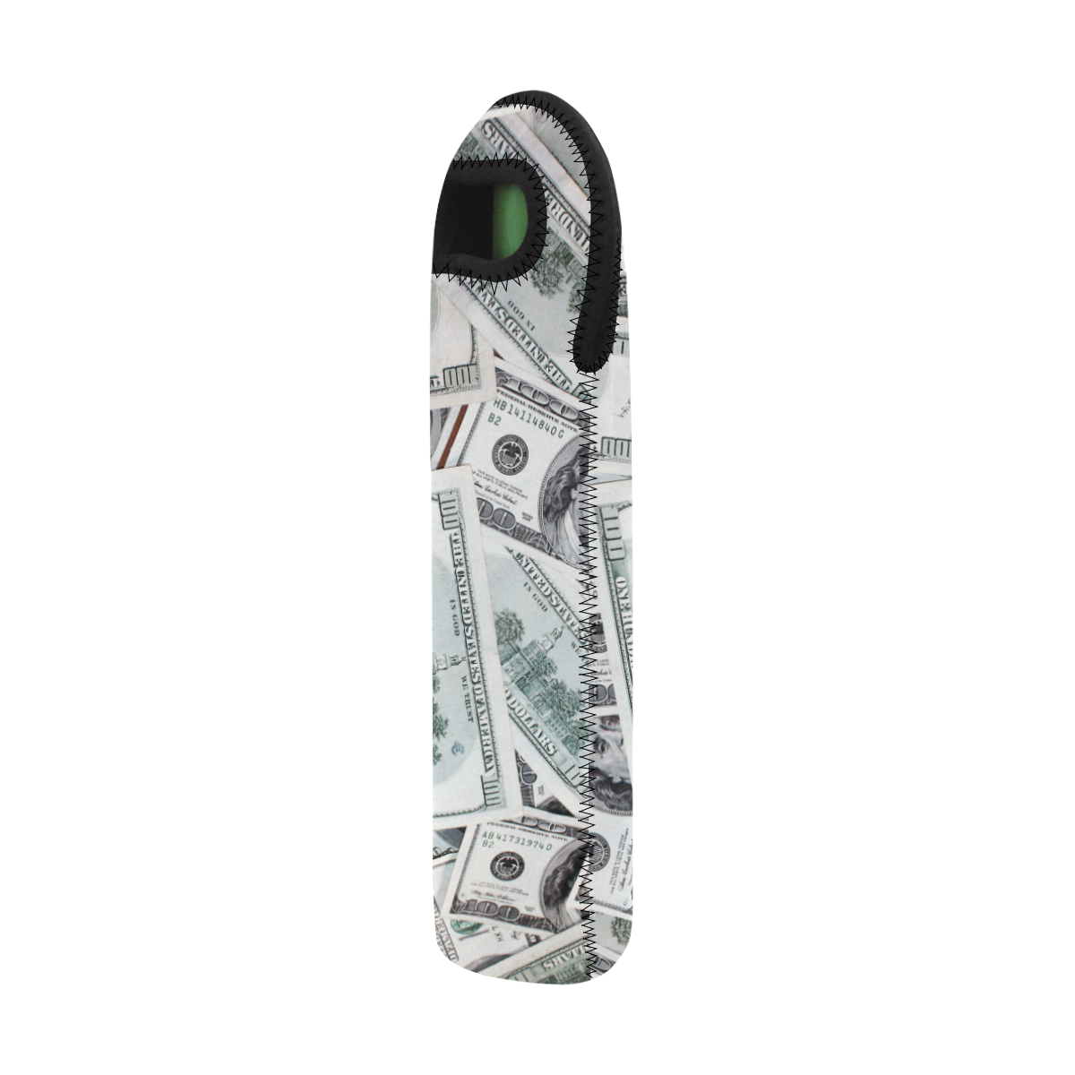 Cash Money / Hundred Dollar Bills Neoprene Wine Bag