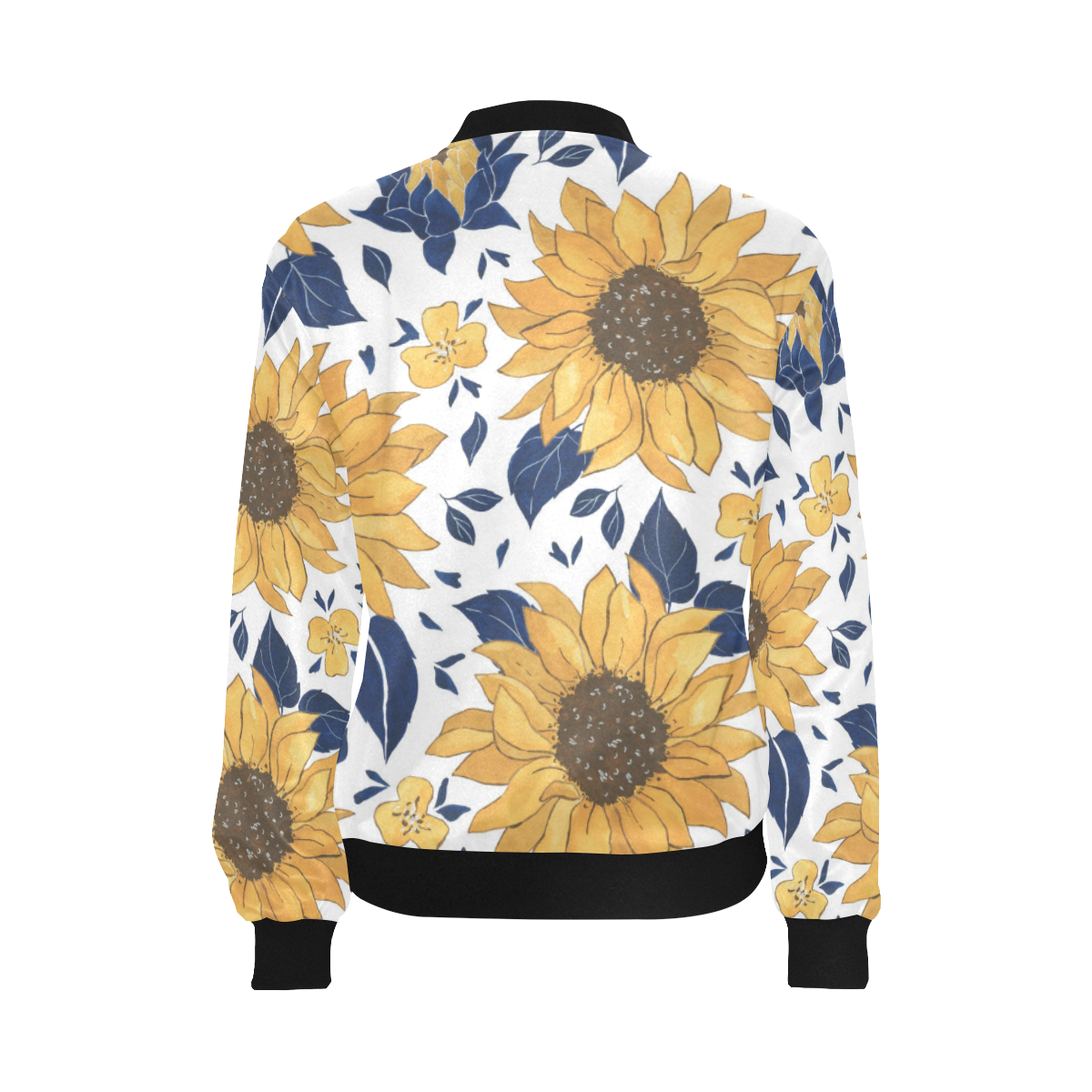 Sunflowers All Over Print Bomber Jacket for Women (Model H36)