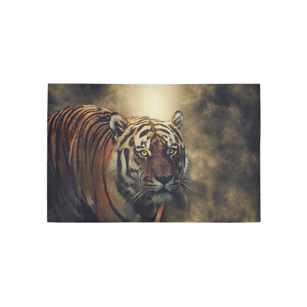 Tiger Tiger Eyes Burning Bright Area Rug 5'x3'3''