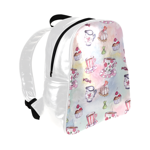 Coffee and sweeets Multi-Pockets Backpack (Model 1636)