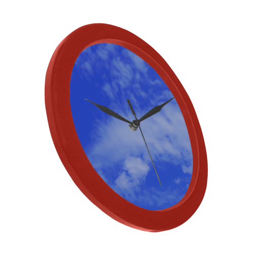Blue Clouds Arts Add Circular Plastic Wall clock