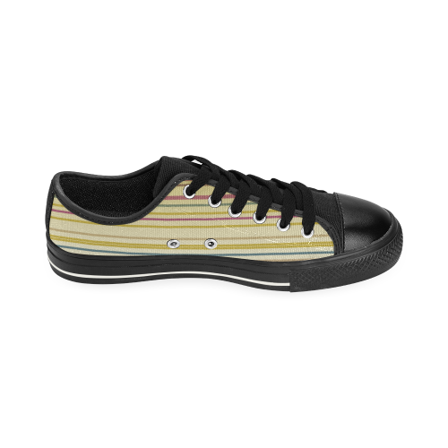 Design shoes gold lines Men's Classic Canvas Shoes (Model 018)