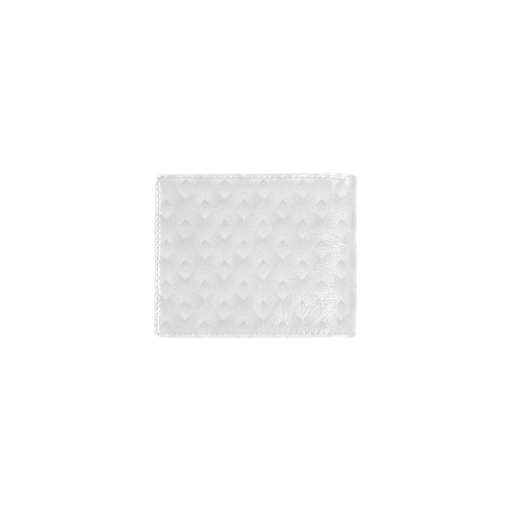 White Rombus Pattern Mini Bifold Wallet (Model 1674)