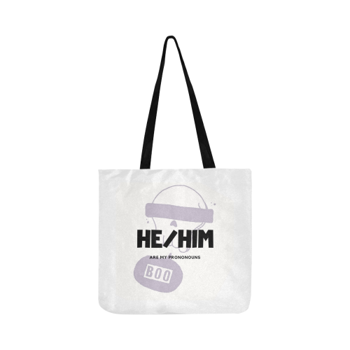 He/Him pronouns bilingual Reusable Shopping Bag Model 1660 (Two sides)