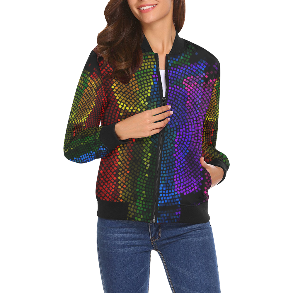 Pride 2019 by Nico Bielow All Over Print Bomber Jacket for Women (Model H19)