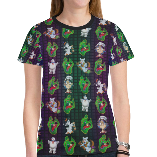Scare-O-Ween New All Over Print T-shirt for Women (Model T45)