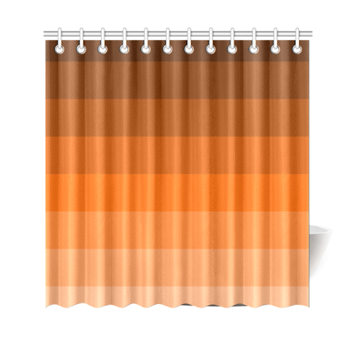 Orange stripes Shower Curtain 69"x70"