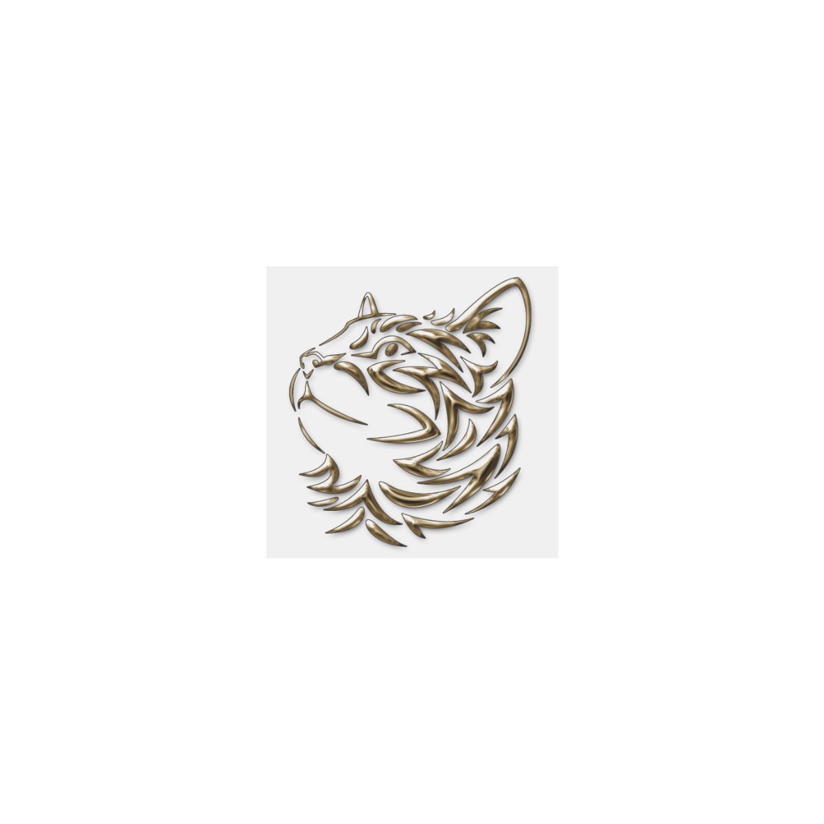 The Golden Cat Personalized Temporary Tattoo (15 Pieces)