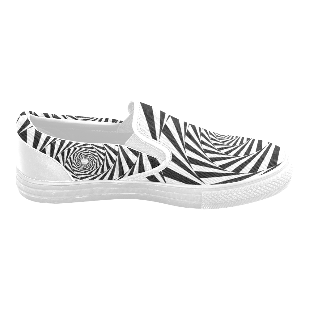 Spiral Men's Slip-on Canvas Shoes (Model 019)