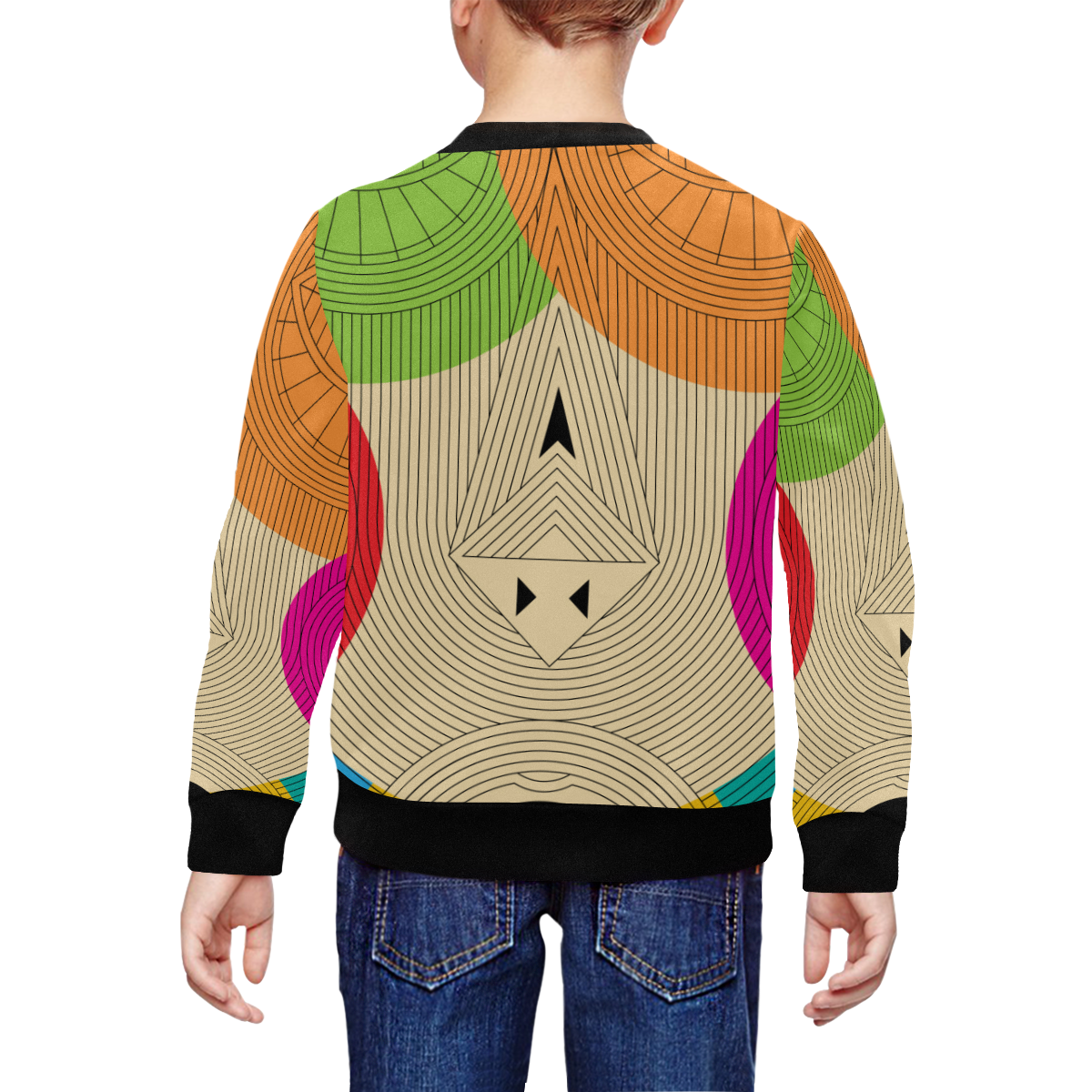Aztec Ancient Tribal All Over Print Crewneck Sweatshirt for Kids (Model H29)