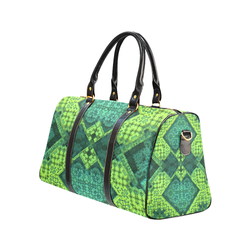 Green Theme 3D Mosaic New Waterproof Travel Bag/Large (Model 1639)